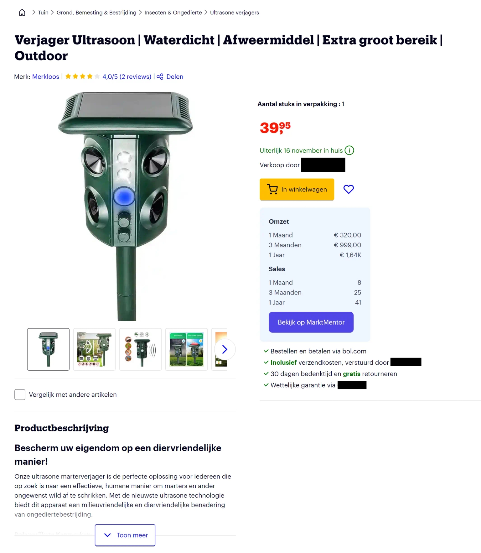 Een ultrasone verjager met een slechte titel