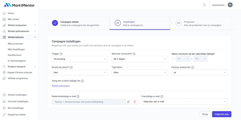E-mailcampagne aanpassen